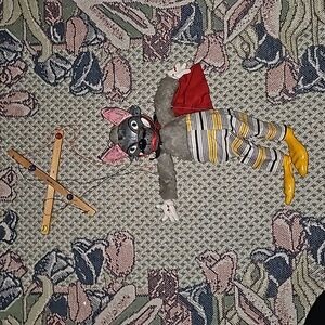 Pelham puppet wolf vintage marionette gray big bad 🐺